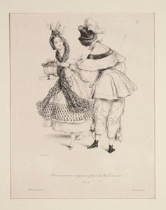 Original Costumes for the Balls of 1834. Nos. 3 and 4. by Paul Gavarni