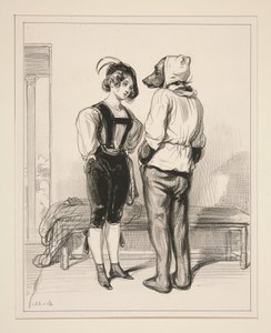 Hold on, Clara, I Am... by Paul Gavarni