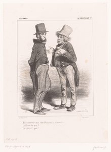 Two Men Discussing Freedom (But Liberty! My Dear Sir, Liberty!!) (Politics) (La Politique) by Paul Gavarni