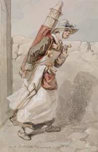 Woman Chocolate Vendor by Paul Gavarni