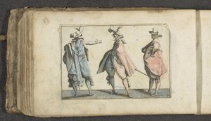 Three Actors with Long Coats by Paul Göttich