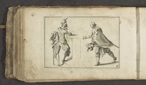 Two Actors with Saber and Plumed Hat (Ein Newes Reissbüchlein für die Jugent) by Paul Göttich