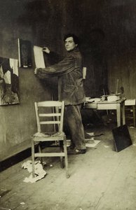 Amedeo Modigliani in His Studio, c.1915 by Paul Guillaume