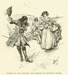 Claude du Vall Dancing the Coranto on Hounslow Heath by Paul Hardy