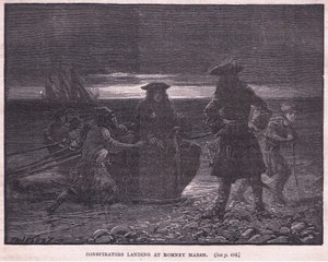 Conspirators landing at Romney Marsh AD 1696 by Paul Hardy