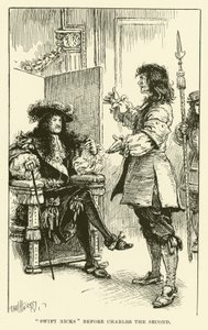 "Swift Nicks" before Charles II (engraving) by Paul Hardy