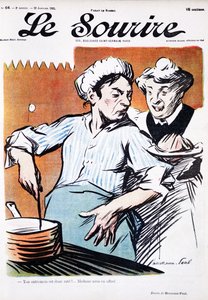 Two domestic cooks at a stove by Paul Hermann