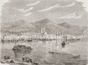 Montreal in the 1860s, Engraved by Auguste Trichon