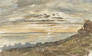 Setting Sun in Trouville by Paul Huet