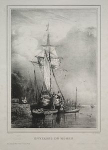 Six Marines: Environs of Rouen, France, 1832 by Paul Huet