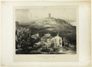 The Tower of Mont-Perrou, Seen from the Banks of the Allier
