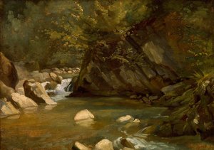 Woodland Stream by Paul Huet