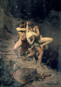 A Rape in the Stone Age, 1888 by Paul Joseph Jamin