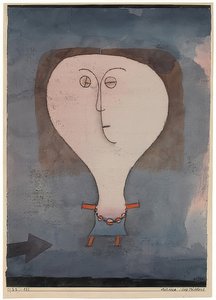 Fright of a Girl. 1922 by Paul Klee