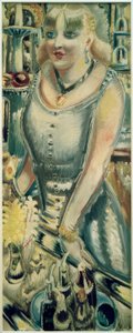 Standing Barmaid with Hyacinths by Paul Kleinschmidt
