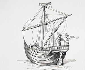 A 15th Century Sailing Ship by Paul Lacroix