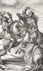 Chivalry Represented by Allegorical Figures (after a 16th century copperplate) by Paul Lacroix