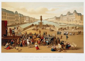 Le Pont Neuf Towards the Middle of the 17th Century, 17th Century - Institutions: Usages et Costumes, France 1590-1700 by Paul Lacroix