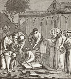 St. Benedict and the Devil by Paul Lacroix