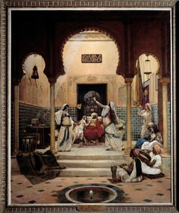 The Eastern Dancers in a Harem Distracting a Pasha by Paul Louis Bouchard
