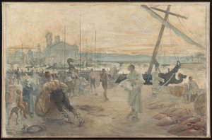 Sketch for the courtroom of the Paris Commercial Court: The Parisian Nautes in the Gallo-Roman era, ca. 1890 by Paul Louis Delance