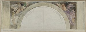 Sketch for the Entrance Hall of the Hôtel de Ville de Paris: History and Philosophy by Paul Louis Delance