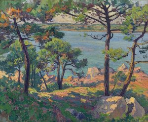 Pines on the Trieux River by Paul Madeline