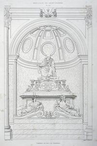 Funeral monument of Pope Paul III, engraving from The Vatican and St Peter