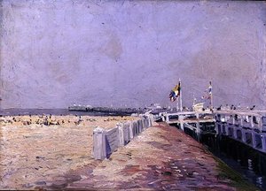 The Small Beach at Ostend by Paul Mathieu
