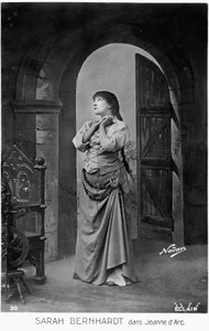 Henriette Rosine Bernard aka Sarah Bernhardt (1844-1923) in the role of Joan of Arc a play by Jules Barbier