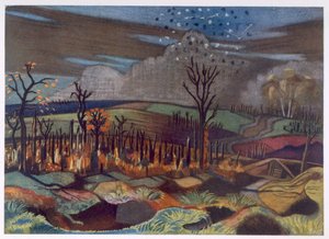 Air Fight at Wytschaete, from British Artists at the Front, Continuation of The Western Front, Part Three, Paul Nash