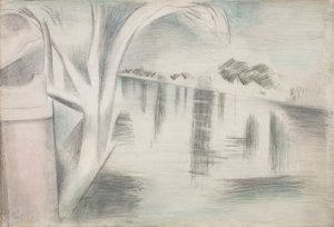 River and Trees by Paul Nash