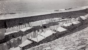 Washing Drying on the Beach, Nice by Paul Nash