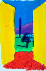 Yellow Shutters 2, 2024 by Paul Powis