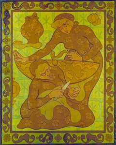 Apple Peelers Tapestry by Paul Elie Ranson
