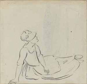 Girl with a Bonnet Reclining