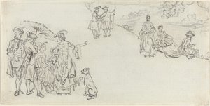 Ladies and Gentlemen in a Country Park by Paul Sandby
