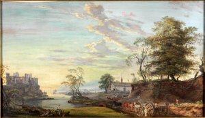 Landscape with Castle on a Bay, about 1769-1795 by Paul Sandby