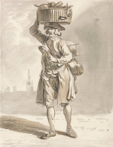 London Cries: A Man with a Basket by Paul Sandby