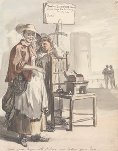 London Cries: "Turn your Copper into Silver Now before Your Eyes" (Title Page Design) by Paul Sandby