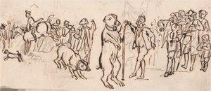 Musicians and a Performing Bear by Paul Sandby