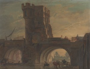 Old Bridge at Shrewsbury by Paul Sandby