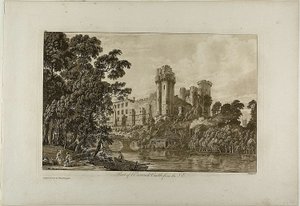 Part of Warwick Castle from the Southeast, plate 4 by Paul Sandby