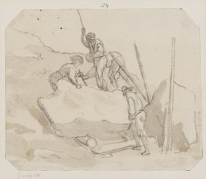 Quarrymen by Paul Sandby