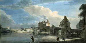 The Old Bridge at Shrewsbury by Paul Sandby