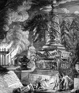 The Burning of the Temple at Ephesus by Paul Sandby