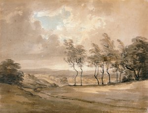 View of Hampstead Heath by Paul Sandby