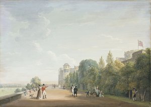 Windsor Castle: The North Terrace Looking East, with Elegant Figures by Paul Sandby