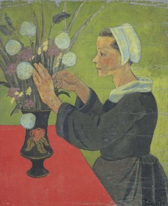 Breton Woman with Bouquet (Huelgoat) by Paul Sérusier