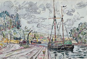 Landscape at Pontrieux by Paul Signac